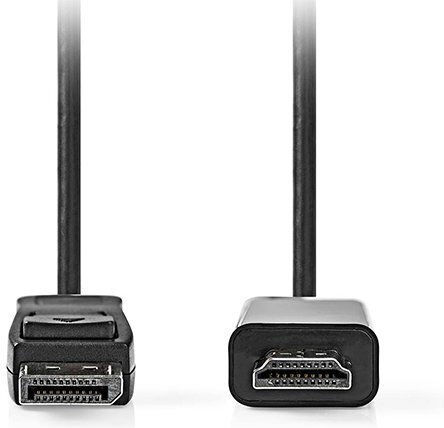 Nedis Cable DisplayPort male - HDMI male 1m Black (CCGL37100BK10)