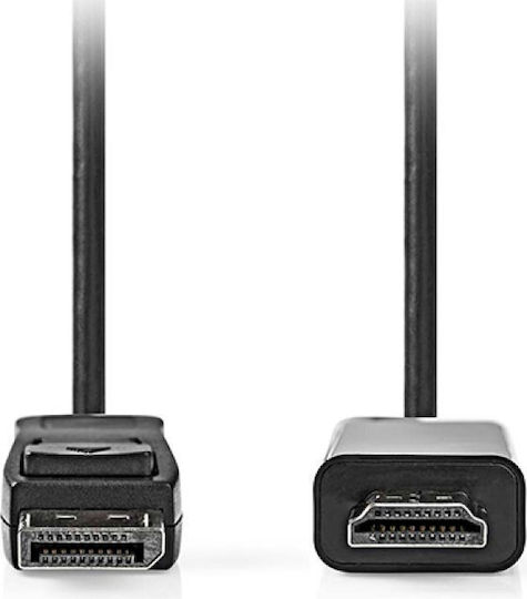 Nedis Cablu DisplayPort - HDMI de sex masculin 1m Negru (CCGL37100BK10)