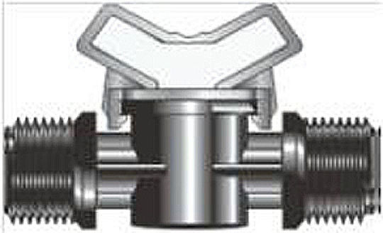 Connection Pipe Valve with Switch and Male-Male Thread 12.7mm