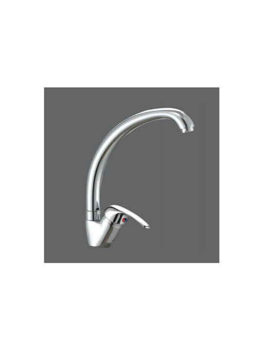 Amco New Giove Faismilani Küchenarmaturen Silber