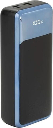 Rivacase VA1080 Power Bank 30000mAh 65W Cu Port USB-A Și Port USB-C Power Delivery / Încărcare Rapidă Negru