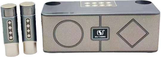 Karaoke Speaker with Wireless Microphones and Lighting Effects YS215 887271_s Gray