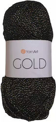 YarnArt Gold Μεταλλικό Μεικτό Μαύρο 400m 100gr