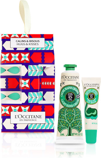L'Occitane Holiday Hugs & Kisses Sparkling Leaves Комплект за грижа за кожата за Хидратация