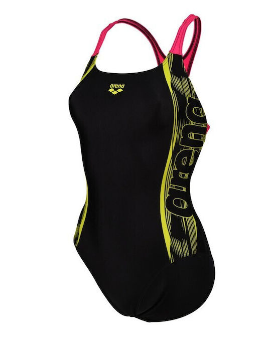 Arena Swim Pro Back Graphic Цял Бански Fuchsia