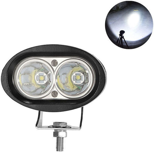 Roundς Waterproof Headlights Car LED 12 / 24V 20W 10cm with White Lighting 1pcs