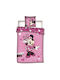 Disney Kids Duvet Cover Single Pink 140x200cm