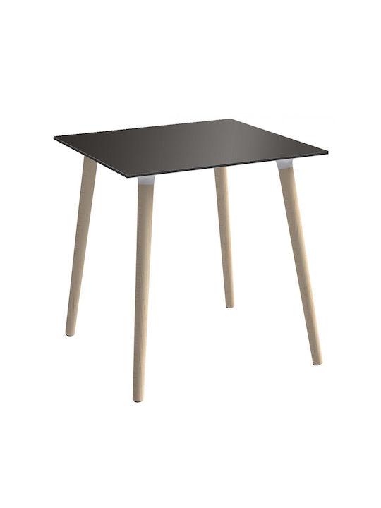 Square Table Kitchen Wooden Wooden 80x80x75cm