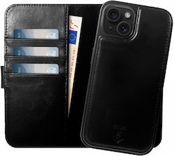 Rosso Elite Wallet Leather Black (iPhone 15 Plus)