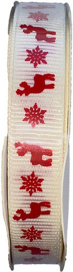 Clairefontaine Christmas Ribbon White 500x1.5cm 1pc