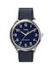 Timex Easy Reader Watch Battery with Blue Leather Strap
