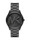 Michael Kors Runway Women's Watch with Black Metal Bracelet