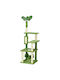Pawhut Cats Scratching Post Cat Trees Green 49x49x142cm