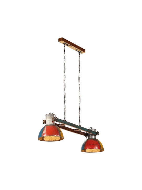 vidaXL Industrial Pendant Light Multicolour for 25 Bulbs E27 111x29cm
