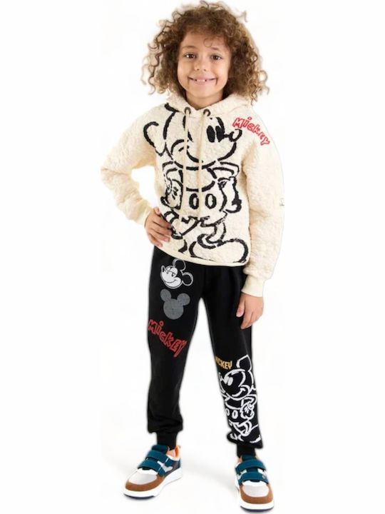 Kids Sweatpants Set Ecru 2pcs