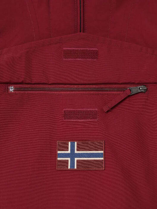 Napapijri Herren Winter Jacke Lässig Burgundisch