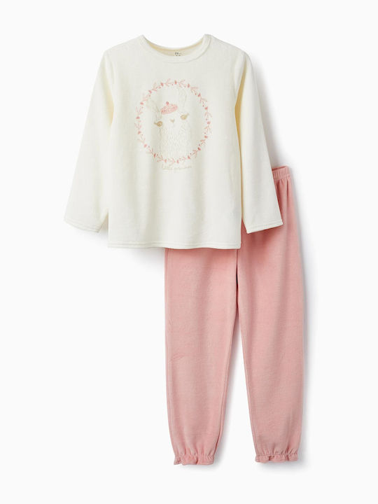 Zippy Детска пижама Зимна Кадифена Pink