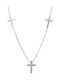 Goldsmith Women's Cross from Gold Plated Silver with Chain
