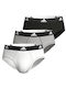 Active Flex 4A1M01 Men's Slips White/Black/Grey 3Pack
