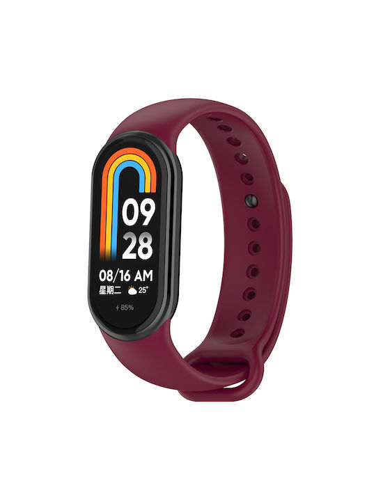 Techsuit Strap Silicone Burgundy (Smart Band 8) KF2316661