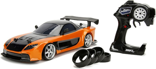 Jada Toys Mazda Rx-7 RC Drift Car Orange
