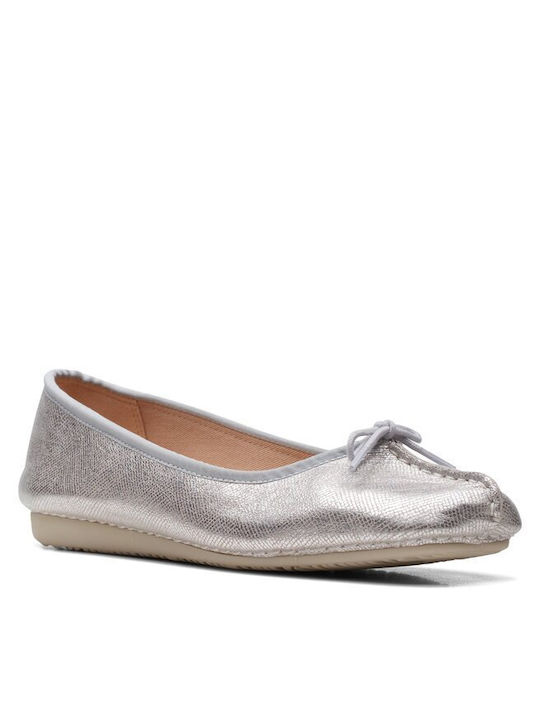 Clarks Ballerinas Freckle Ice Silver