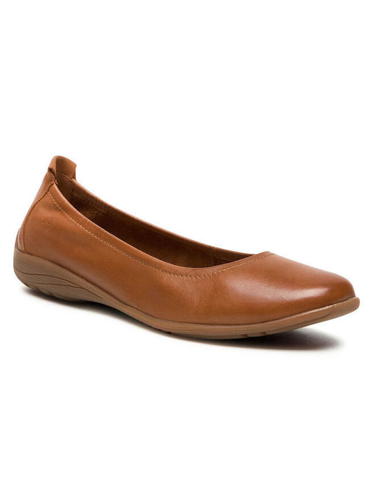 Josef Seibel Lederne Damen Ballerinas in Braun ...