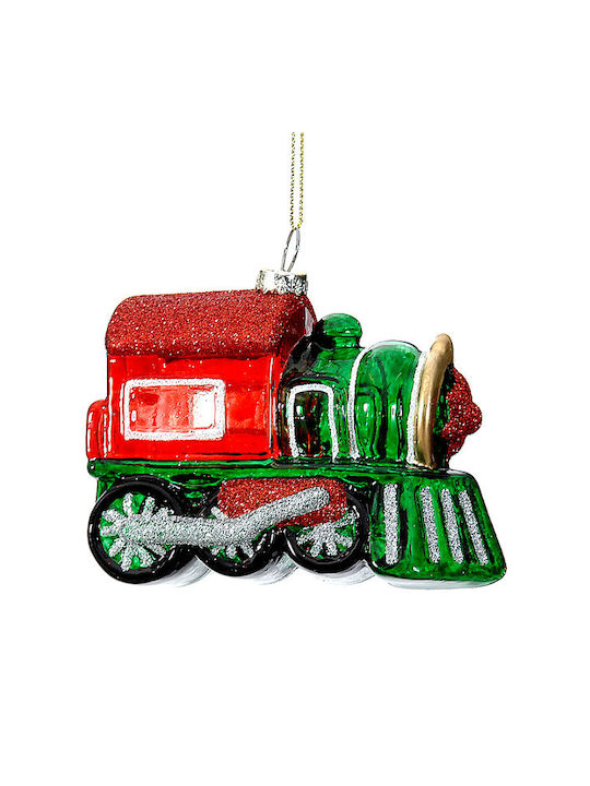 Christmas Glass Train Ornament