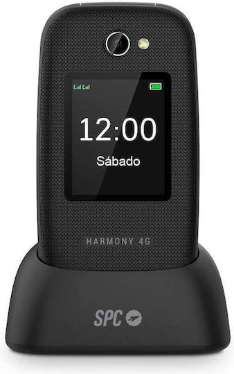 SPC Harmony 4G Dual SIM (125/125MB) Κινητό με Μεγάλα Κουμπιά Μαύρο