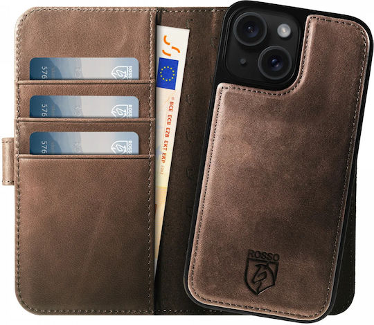 Rosso Elite Wallet Δερμάτινο Καφέ (iPhone 14)