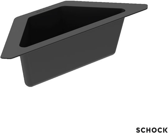 Schock Schock Küchenspülen-Organisatoren Schwamm-Halter aus Kunststoff Grau 36.7x13.5cm