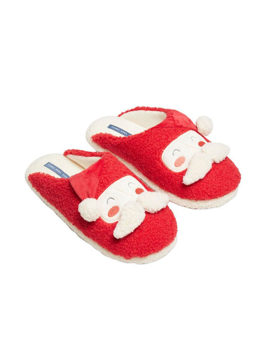 Ysabel Mora Men's Printed Slippers Red