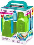 Sistema Kids Set Lunch Plastic Box 0.475lt Green