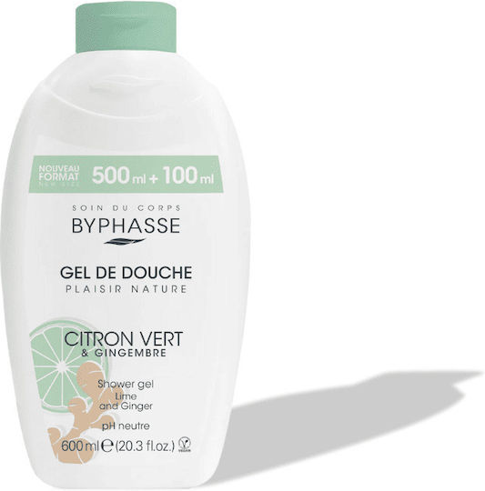 Byphasse Citron Vert & Ginger Αφρόλουτρο σε Gel με Γλυκερίνη & Άρωμα Ginger 600ml