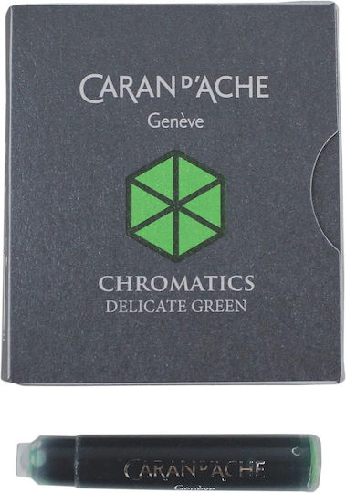 Caran D'ache 6 Ανταλλακτικά Μελάνια για Μαρκαδόρο Πράσινα