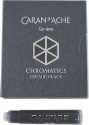 Caran D'ache 6 Ανταλλακτικά Μελάνια για Μαρκαδόρο Μαύρα