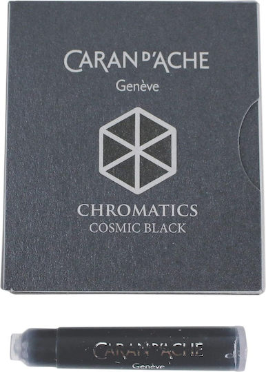 Caran D'ache 6 Ανταλλακτικά Μελάνια για Μαρκαδόρο Μαύρα