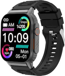 Microwear G41 Smartwatch με Παλμογράφο (Μαύρο)