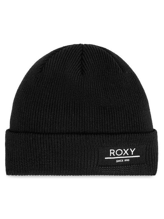 Roxy Beanie Unisex Σκούφος Πλεκτός σε Μαύρο χρώμα