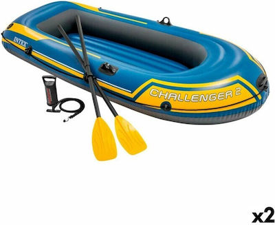 Intex Challenger 2 Inflatable Boat for 1 Adult with Paddles & Pump 236x114buc Yellow