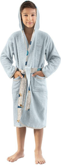 Saint Clair Kids Hooded Bathrobe Pet Blue