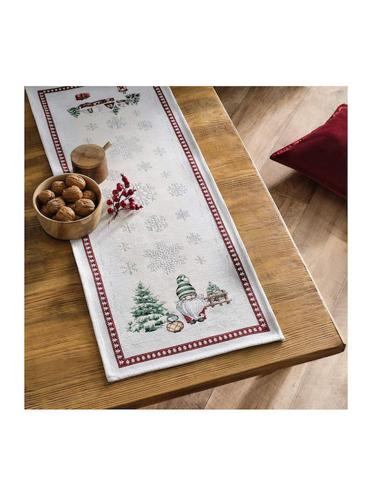 Gofis Home Ornament de Crăciun Față de masă Cărpă Material textil Lățime 90cm 1buc