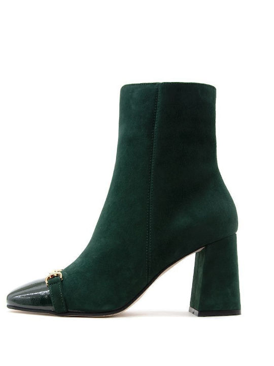 Fardoulis Suede Women's Ankle Boots Green