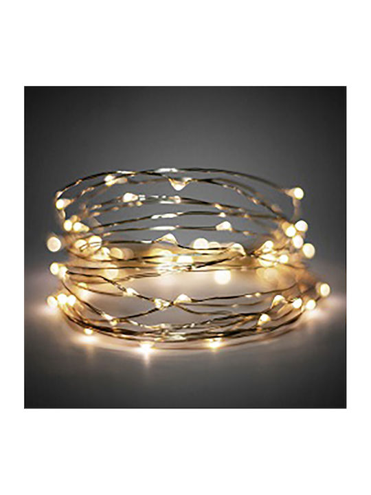30 Lights LED 3m. Warm White Battery in String 1pcs