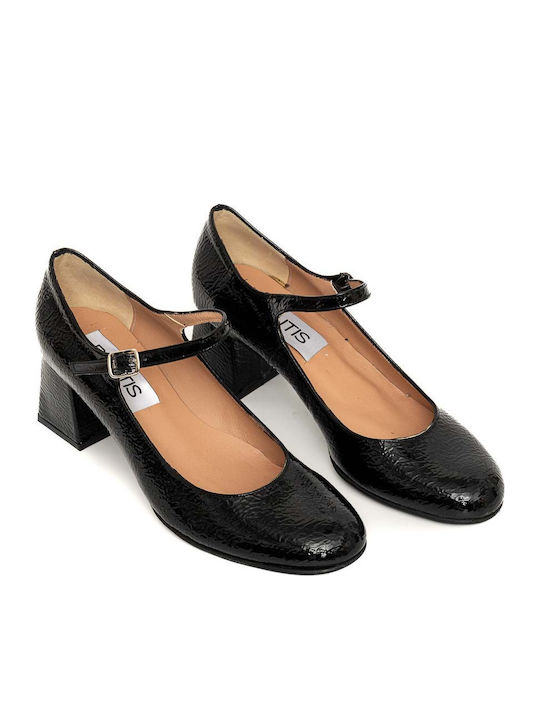 Anatomic Patent Leather Black Medium Heels