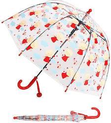 Spacecow Kids Umbrella Curved Handle Red 63cm Spacecow Kids Umbrella Curved Handle Red 63cm