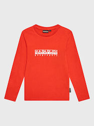 Napapijri Kids T-shirt Long Sleeve Red