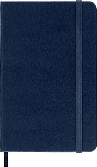 Moleskine Notebook Pocket Sapphire Σημειωματάριο Bullet με Λευκές Σελίδες με Σκληρό Εξώφυλλο και Λάστιχο Μπλε
