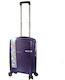 Stelxis Cabin Hard Purple Suitcase with 4 Wheels Height 55cm