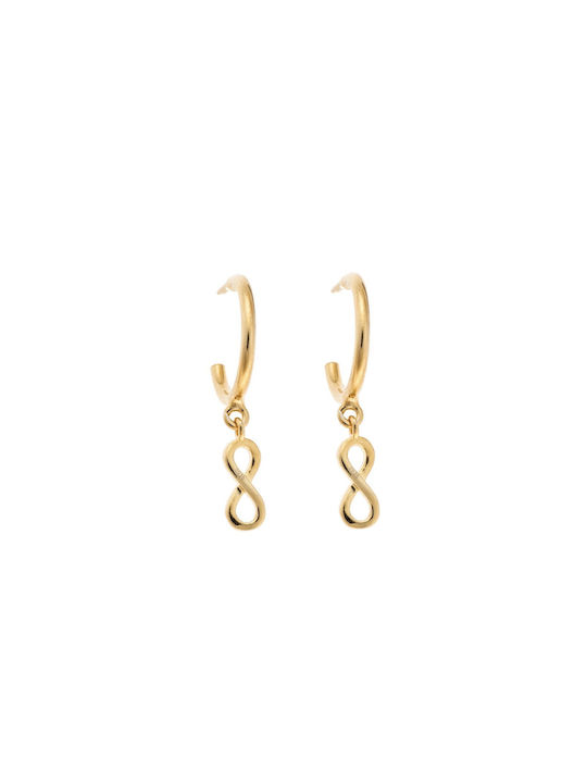 Senza Earrings Hoops made of Silver Gold Plated